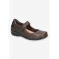 Wide Width Women's Archer Casual Flat by Easy Street in Brown (Size 8 1/2 W)