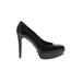 Stuart Weitzman Heels: Pumps Stilleto Cocktail Party Black Solid Shoes - Women's Size 8 1/2 - Round Toe