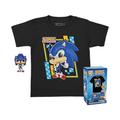 Funko Pocket POP! & Tee: Sonic - Für Kinder - Beflockt - Sonic The Hedgehog - T-Shirt - Kleidung Mit Vinyl-Minifigur Zum Sammeln - Geschenkidee - Spielzeug Und Kurzärmeliges Top Für Erwachsene Männer