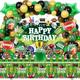 Football Birthday Party Decorations, 189 Pcs Football Themed Party Supplies for Boys Baby - Backdrop, Cake, and Cupcake Toppers, Balloons, Cupcakes Wrappers, Hanging Swirls, Tablecloth, Centerpieces