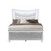 Global Furniture USA Collete Low Profile Bed Wood & /Upholstered/Polyester in Brown/White | 62.32 H x 64.17 W x 83.89 D in | Wayfair