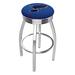 Holland Bar Stool NHL 25" Swivel Bar Stool Upholstered/Metal in Gray | Bar Stool ( 30" Seat Height) | Wayfair L8C3C30STLBlu