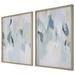 Uttermost Framed 2 Pieces Print Wood/Canvas in Blue/Brown/Gray | 41.5 H x 31.5 W x 2 D in | Wayfair 32282