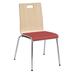 KFI Studios Jive Series Armless Stackable Chair Wood/Metal in Black/Brown | 34 H x 20.5 W x 21 D in | Wayfair 9222-NA-lipstick