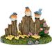 Loon Peak® Gribbin Fairy Garden Statue, Woodland Knoll Collection, Bluebirds Chatting on Fence Resin/Plastic | 2 H x 2 W x 6 D in | Wayfair