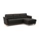 CAVADORE Leder-Ecksofa Palera mit Longchair / Landhaus-Couch mit Federkern, Schlaffunktion + Bettkasten / 244 x 89 x 163 / Leder Dunkelbraun