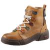 Winterboots MUSTANG SHOES, Damen, Gr. 40, gelb, Lederimitat, kontrastfarbene Details, sportlich, Schuhe, mit Nieten und bunten Besätzen
