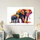 Watercolor Elephant Family, Mom & Baby Poster | Colorful Wall Art Gift for Nursery, Mum or Dad