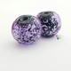 Lampwork Beads Neon Lavender Purple Sparkle Round Pair, glass beads, glitter beads, handmade, jewel tone shimmer beads made to order