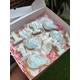 Baby shower biscuit favours - blue baby shower cookies - gender reveal cookies - blue teddy biscuit - blue baby grow - gender reveal boy