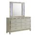 New Classic Furniture Deirdre Gray and Silver 4-piece Bedroom Set with Nightstand