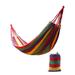 1Pc Double Thickened Canvas Swing Hammock Outdoor Camping Hanging Chair with Two Bind Ropes Bag Packing (280x150cm Red)