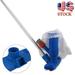 KingFurt Swimming Pool Brush Head with Handle and Quick Connector - Blue Plastic Aluminum Alloy - 7.08in - For Above Ground Pools Hot Tubs