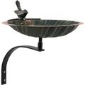 Jiarui Designs BBM-01-WM Scallop Shell Wall Mount Bracket Birdbath Antique Brass Plated Black