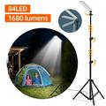 Outdoor Camping Light Super Bright Portable Light LED Grill Light Work Light with Camping Stand Adjustable Metal Telescoping Tripod 6ft USB Powered