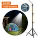 Camping Light Portable Camping LED Light LED Barbecue Lamp Work Lights with Stand for Camping Adjustable Metal Telescoping Tripod 6Ft USB Interface Powered
