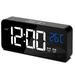 Large Digital Alarm Clock for Visually Impaired - Big Electric Clock for Bedroom Jumbo Number Display Fully Dimmable Brightness Dimmer USB Ports 12/24H Adjustable Alarm Volume