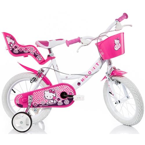 Hello Kitty Kinderfahrrad Kitty, mit Lenkerkorb + Puppensitz rosa Kinder Kinderfahrräder Fahrräder Zubehör