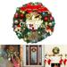 Christmas Wreath Front Door Hanging Rattan Artificial Pine Needle Snow Garands Hanging Ornament New Year Home Decoration #01