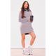 Maternity Grey Marl Fluffy Knitted Jumper Dress