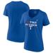 Women's Fanatics Branded Royal Texas Rangers 2023 Postseason Locker Room Plus Size V-Neck T-Shirt