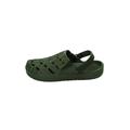 Extra Wide Width Men's Rubber Clog Water Shoe by KingSize in Army Green (Size 9 EW)