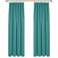 Deconovo Curtains for Living Room 90 x 90 Inch Super Soft Thermal Insulated Pencil Pleat Curtains Blackout Curtains for Kitchen Turquoise 2 Panels