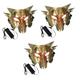 ibasenice Halloween Costumes 3pcs wolf adult wolf costume Glowing Wolf Head light up animal Wolf masquerade Wolf Cosplay realistic makeup Halloween Costume