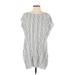 Allen Allen Casual Dress - Mini: White Stripes Dresses - Women's Size X-Small