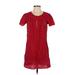 Vintage America Blues Casual Dress - Shift: Red Print Dresses - Women's Size X-Small