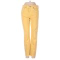 Ann Taylor LOFT Jeans - Mid/Reg Rise: Yellow Bottoms - Women's Size 25 - Indigo Wash