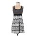 Tehama Casual Dress - A-Line Scoop Neck Sleeveless: Black Color Block Dresses - Women's Size Medium