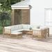 VidaXL 10 Piece Sectional Seating Group w/ Cushions Wood in Brown | Outdoor Furniture | Wayfair 3155192