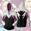 Sweat à capuche Spider Gwen pour hommes et femmes sweats à capuche zippés costume de cosplay