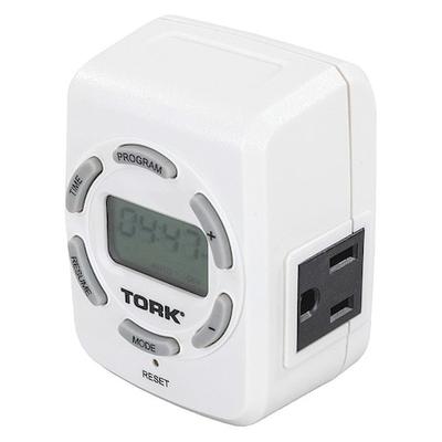 TORK 458Z Plug-In Timer, 7 day, White
