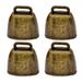 4pcs Metal Cattle Bells Sheep Bell Ornament Farming Accessories (Bronze)