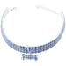 Mini Bone Shape Pendant Shining Rhinestone Pet Ring Dog Collar Luxury Pet Supplies Pet Collar Adjustable Buckle Chain Necklace for Pet Dog (Blue Size M)