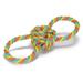 Dog Rope Toys 11 Tough Colorful Figure 8 Knot Ball Center Dental Chew Tugger 11