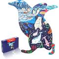 OOTSR Penguin Puzzle for Kids 100pcs Unique Colorful Animal Shaped Animal Jigsaw Puzzle Educational Learning Puzzle Educational Toys Gift Jigsaw Puzzles for Kids Age 3-10 Year for Boys & Girls