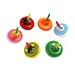 6pcs of One Bag Wooden Creative Funny Colorful Peg-top Adorable Animal Gyroscope (Random Style)