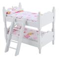 Doll Bunk Bed 1:12 Doll House Mini Furniture Children Bedroom Model Bunk Bed Toys