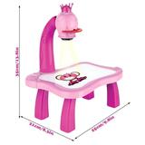 QJUHUNG Drawing Projector Table for Kids Drawing Board Doodle Sketch Pad Trace and Draw Projector Toy Writing Painting Learning Desk with Smart Projector with Light Music Home School Gift