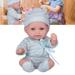 Infant Doll Simulated Baby Doll Lifelike Baby Doll Vinyl Baby Doll 11 Inch Simulated Baby Doll Cute Lifelike Infant Doll With Clothes Toy Birthday GiftBlue