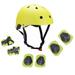 7 pcs Children Elbow Wrist Knee Pads Helmet Children Sports Safety Protective Gear Skateboard Skate Accessories - Aqua and Yello