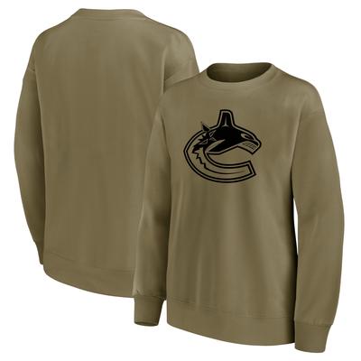 Vancouver Canucks Fanatics Branded Mono Logo Graphic Übergroßes Crew-Sweatshirt – Damen Image
