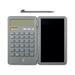 Winyuyby Calculator 12-Digit Display Desk Calcultors with Erasable Writing Table Solar Battery Dual Power Pocket Calculator Gray