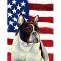 Carolines Treasures Usa American Flag With French Bulldog Flag- Garden Size