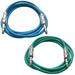 Seismic Audio 2 Pack of 1/4 TRS Patch Cables 3 Ft Extension Cords Jumper 3 Pin Various Colors - SATRX-3-2Pack