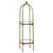 DecMode 16 x 46 Gold Metal 2-Tier Shelving Unit 1-Piece