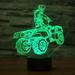 YSTIAN 3D Motorcycle car Night Light led Lamp Illusion 7 Color Changing Touch Switch Table Desk Decoration Lamps Birthday Gift Acrylic Base USB Cable Toy